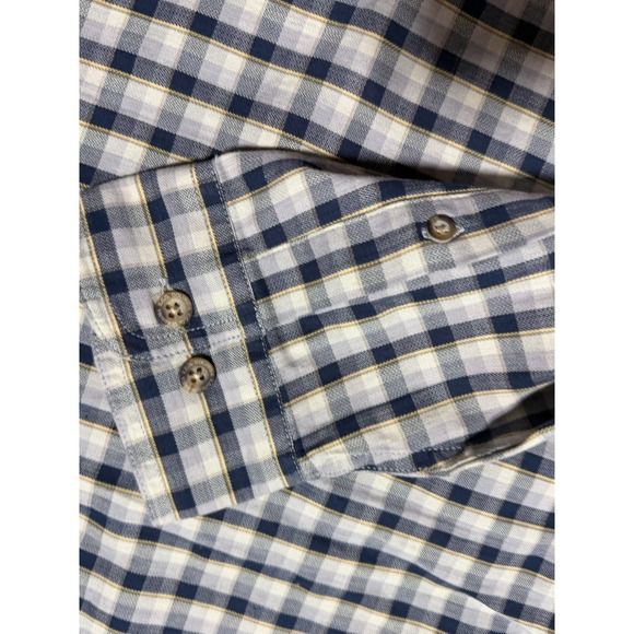 Columbia XCO Button Down Shirt Mens Medium Navy Plaid Long Sleeve Outdoor - Picture 5 of 10